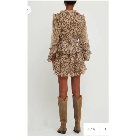 Floral Ruffle Mini Dress - Picture 4 of 10